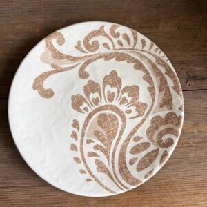 Unused Ceramic Plate Stylish Swirl Pattern